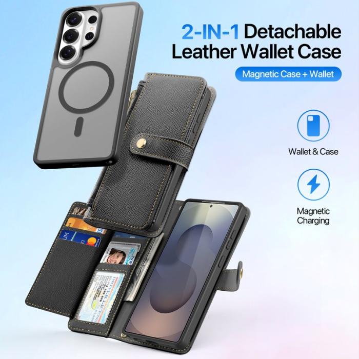 Dux Ducis - Dux Ducis Plånboksfodral för Samsung Galaxy S26 Ultra Äkta läder Svart