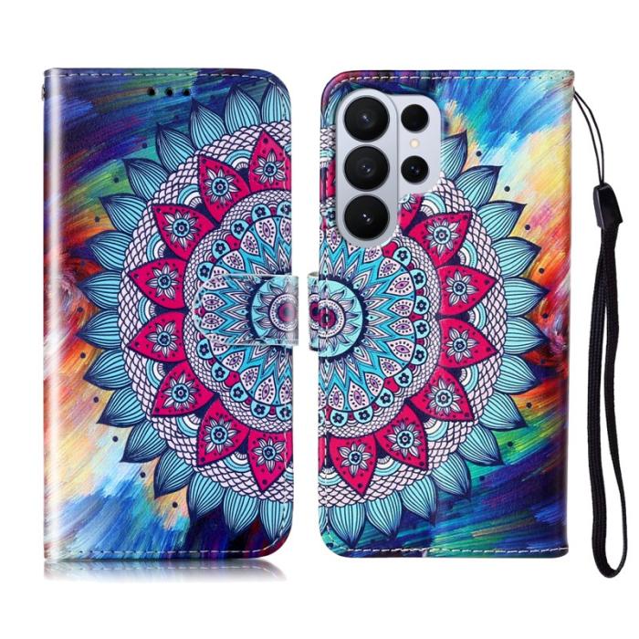 OEM - Plånboksfodral för Samsung Galaxy S26 Ultra Konstläder - Mandala Blomma