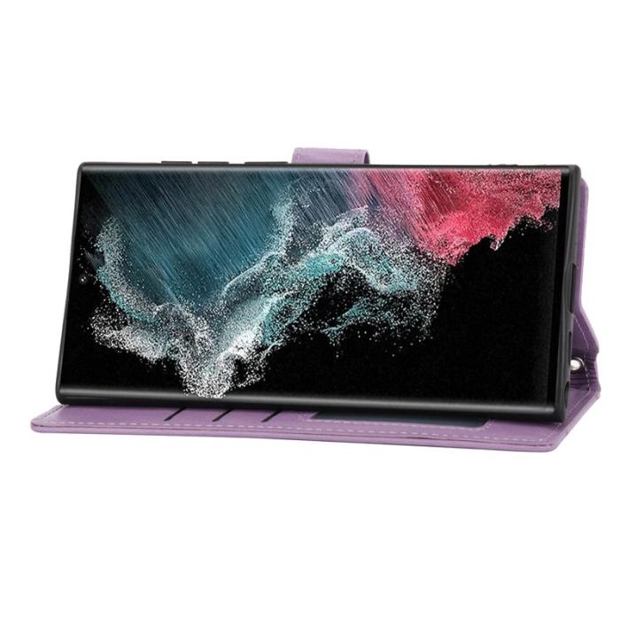 OEM - Mobilfodral för Samsung Galaxy S26 Ultra Konstläder med axelrem - Lila