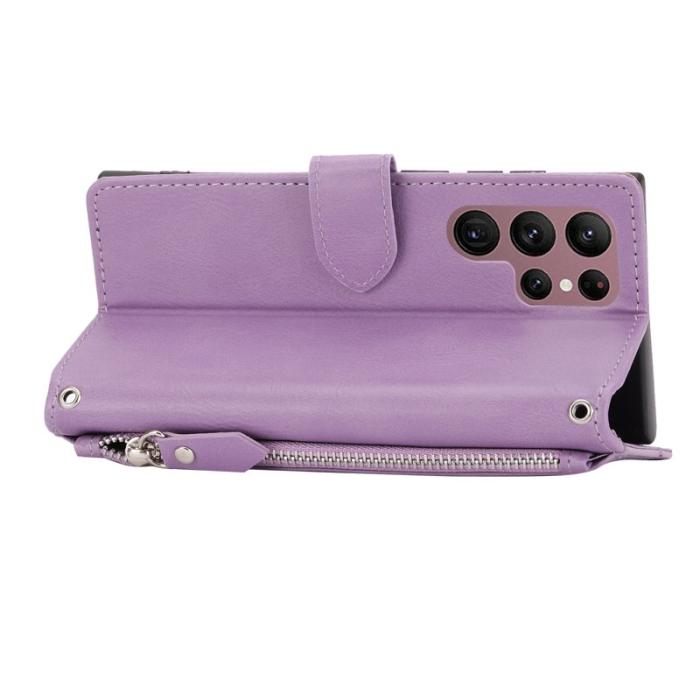 OEM - Mobilfodral för Samsung Galaxy S26 Ultra Konstläder med axelrem - Lila