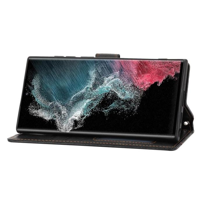 OEM - Mobilfodral för Samsung Galaxy S26 Ultra Konstläder med axelrem - Svart