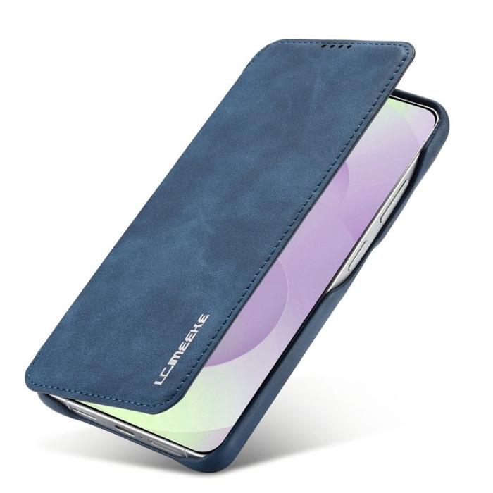 LC.imeeke - LC.IMEEKE Mobilfodral för Samsung Galaxy S26 Ultra Konstläder med kortfack - Blå