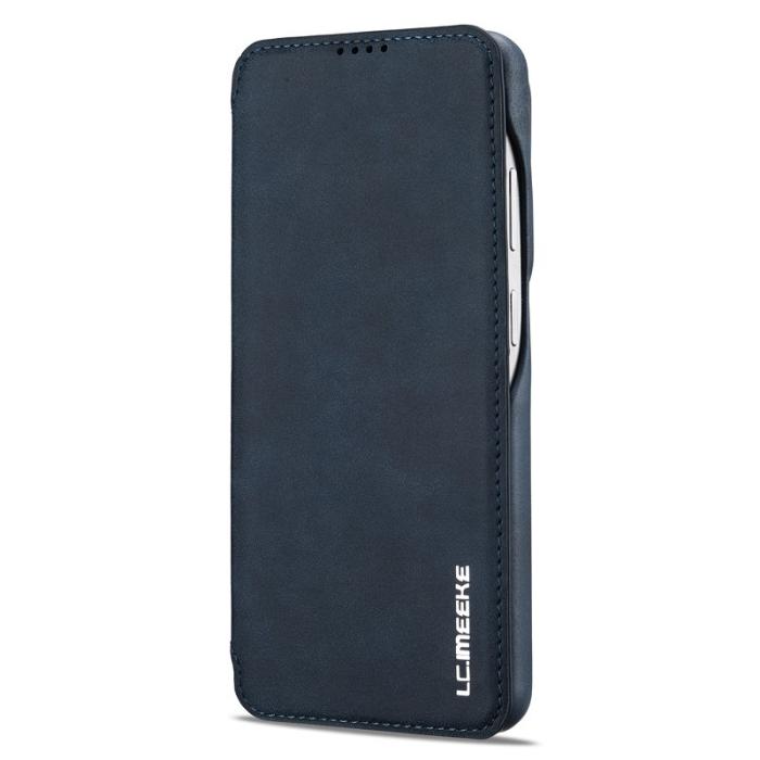 LC.imeeke - LC.IMEEKE Mobilfodral för Samsung Galaxy S26 Ultra Konstläder med kortfack - Blå