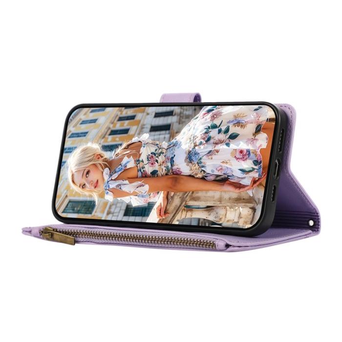 OEM - Mobilfodral för Samsung Galaxy S26 Ultra Konstläder med kortfack - Lila