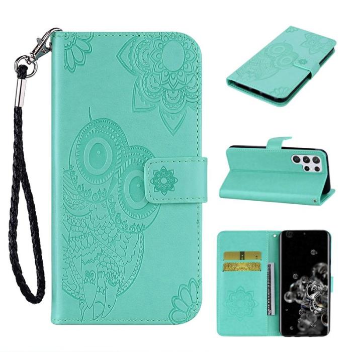 OEM - Plånboksfodral för Samsung Galaxy S26 Ultra Konstläder med rem - Cyan