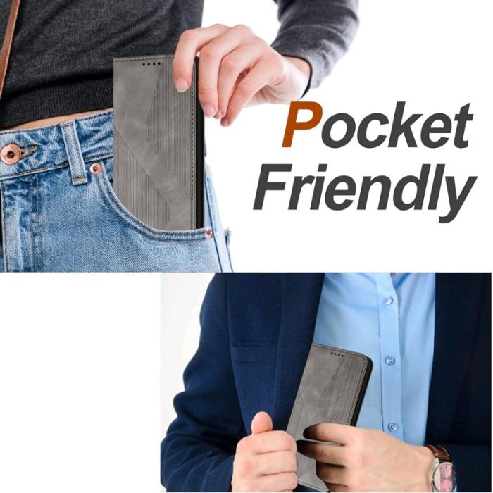 OEM - Plånboksfodral för Samsung Galaxy S26 Ultra Konstläder med ställ - Grå