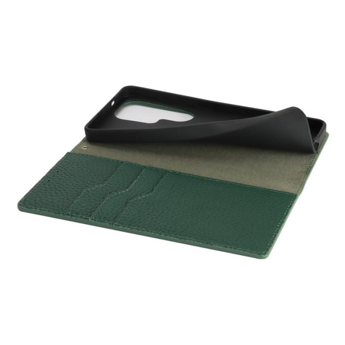 OEM - Plånboksfodral för Samsung Galaxy S26 Ultra Äkta läder - Mörkgrön