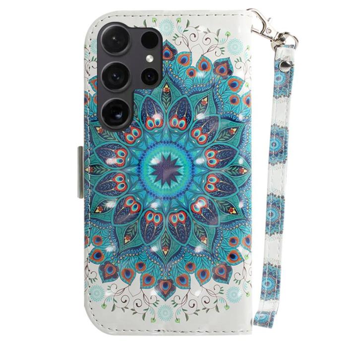 OEM - Plånboksfodral för Samsung Galaxy S26 Ultra Konstläder - Påfågelkrans