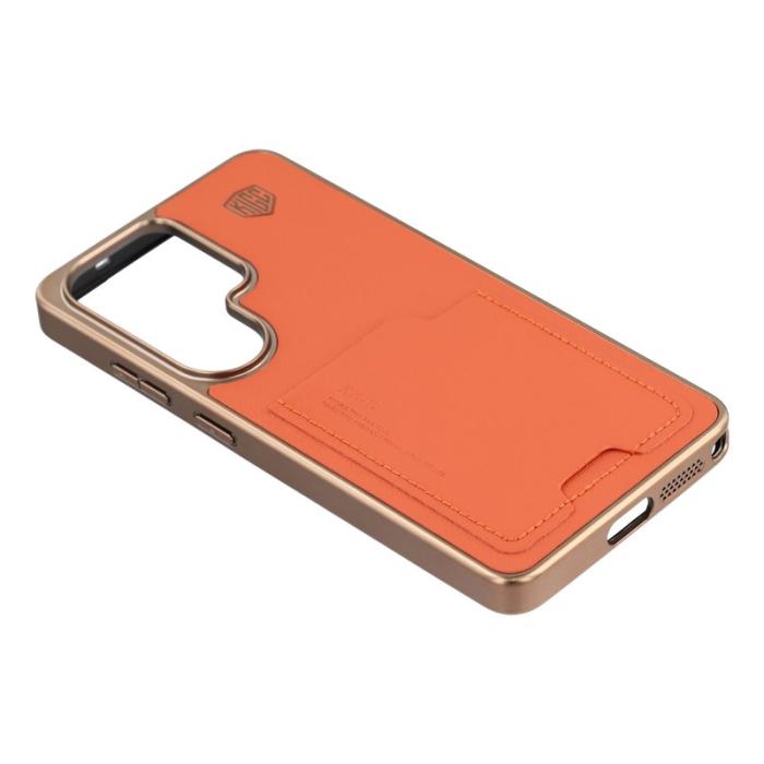 KIGC - KIGC Mobilfodral för Samsung Galaxy S26 Ultra Konstläder + PC + TPU - Orange