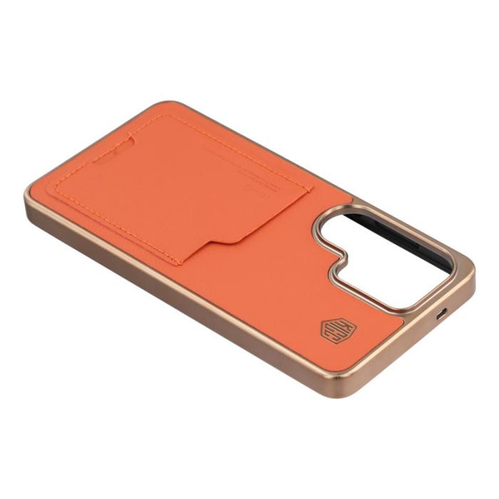KIGC - KIGC Mobilfodral för Samsung Galaxy S26 Ultra Konstläder + PC + TPU - Orange