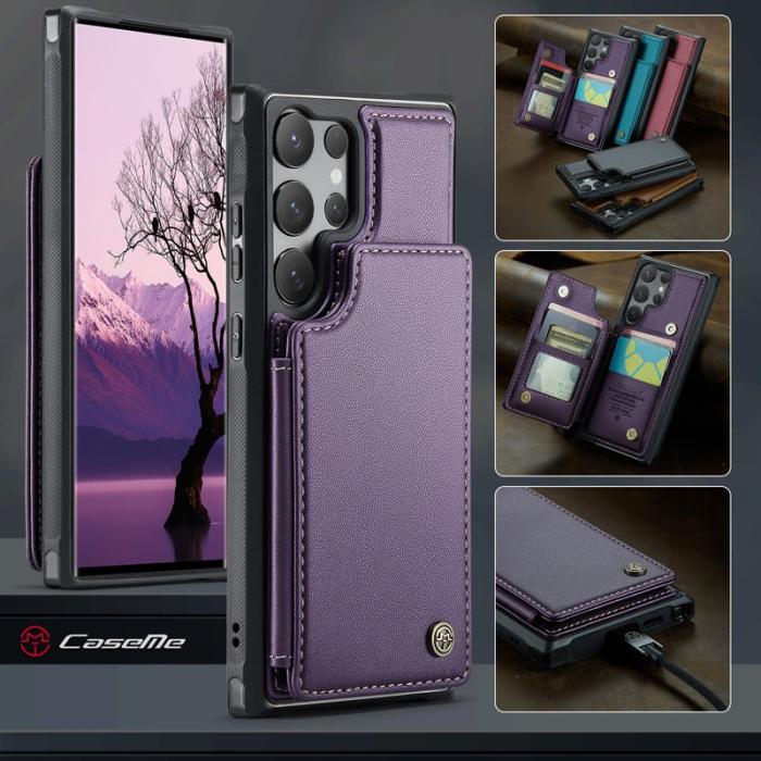 Caseme - CaseMe Mobilfodral för Samsung Galaxy S26 Ultra Konstläder RFID 5 kort - Lila