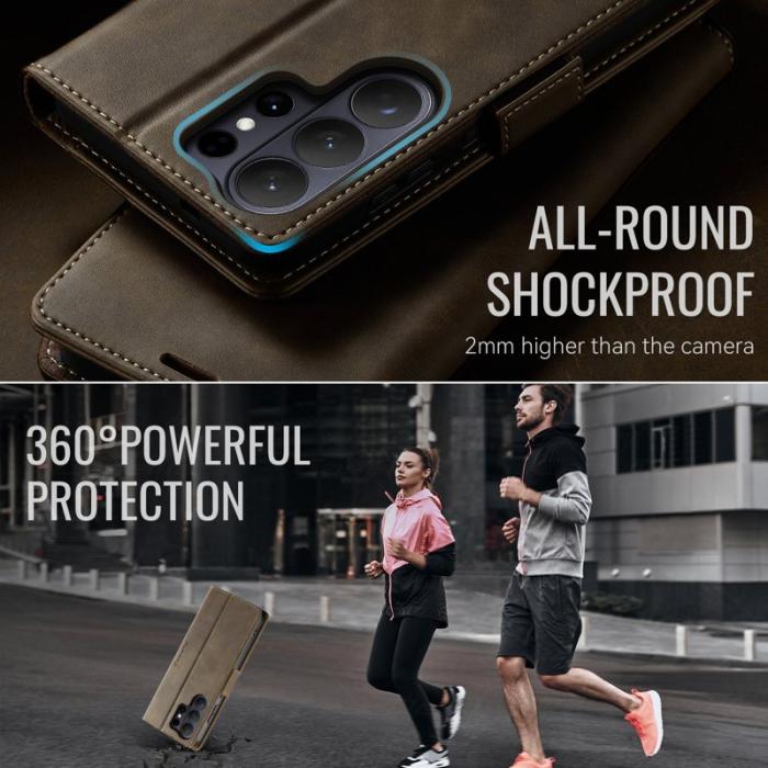 Caseme - CaseMe Plånboksfodral för Samsung Galaxy S26 Ultra Konstläder RFID - Kaffe