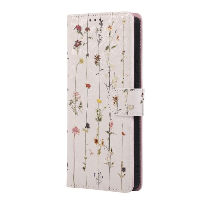 OEM - Mobilfodral för Samsung Galaxy S26 Ultra Konstläder RFID - Liten Blomma