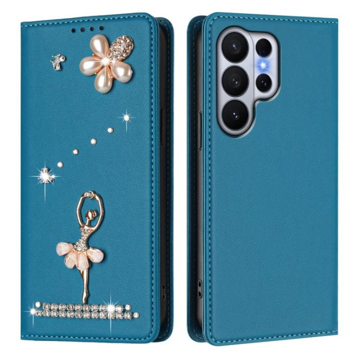 OEM - Plånboksfodral för Samsung Galaxy S26 Ultra Konstläder RFID - Ljusblå