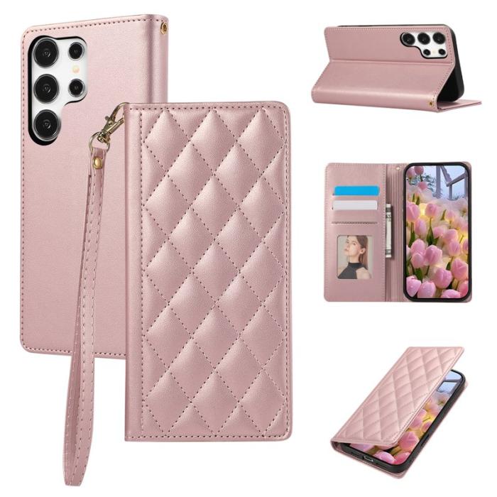 OEM - Plånboksfodral för Samsung Galaxy S26 Ultra Konstläder RFID - Roséguld