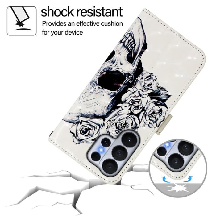 OEM - Plånboksfodral för Samsung Galaxy S26 Ultra Konstläder - Skalle