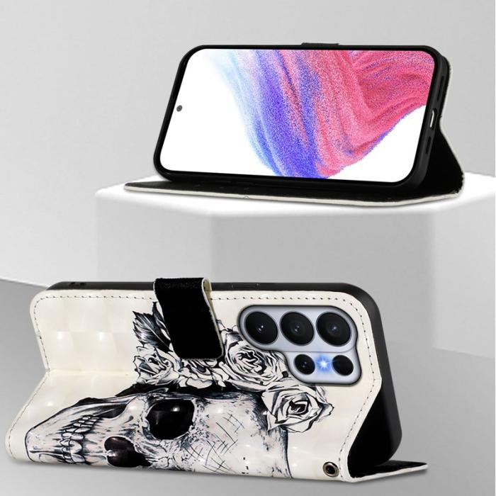 OEM - Plånboksfodral för Samsung Galaxy S26 Ultra Konstläder - Skalle