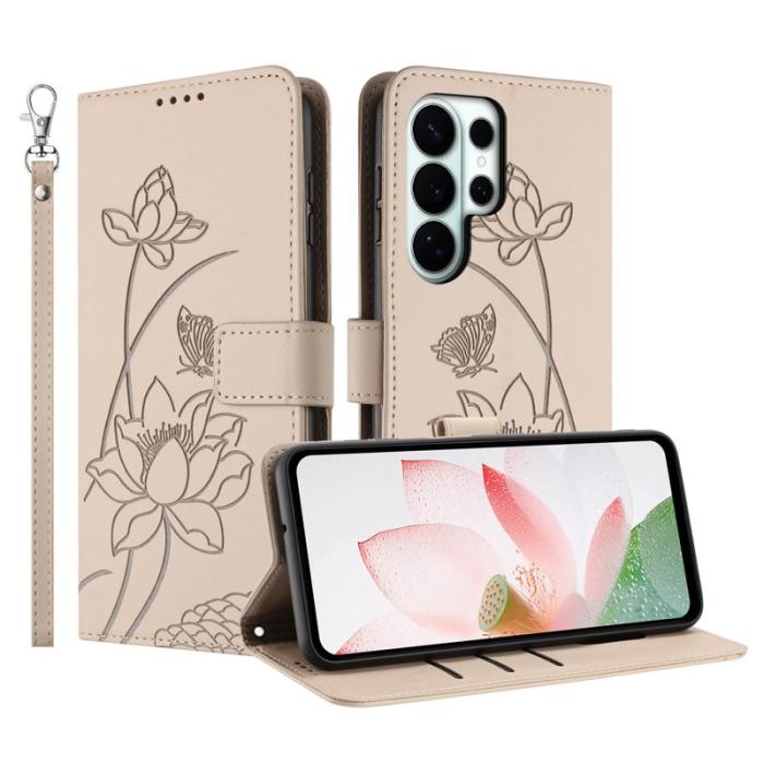 OEM - Plånboksfodral för Samsung Galaxy S26 Ultra Konstläder Ställ - Beige