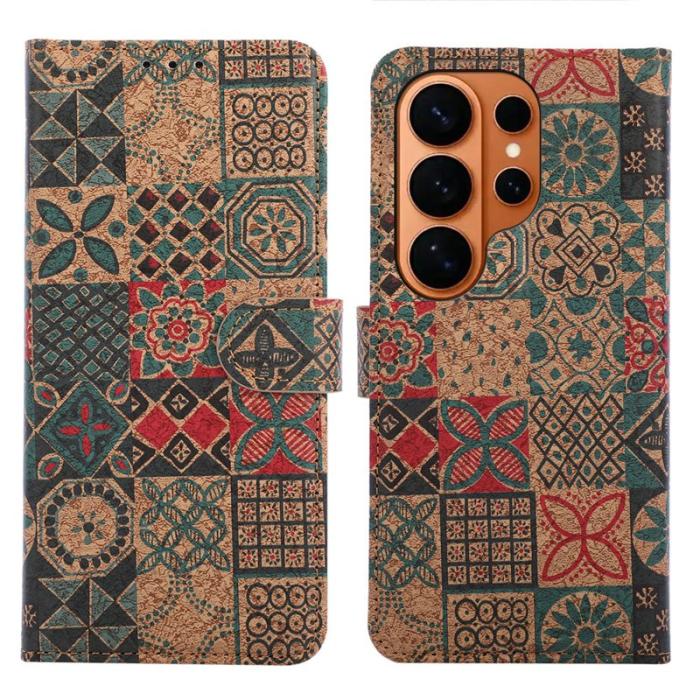 OEM - Plånboksfodral för Samsung Galaxy S26 Ultra Konstläder Ställ - Blommor