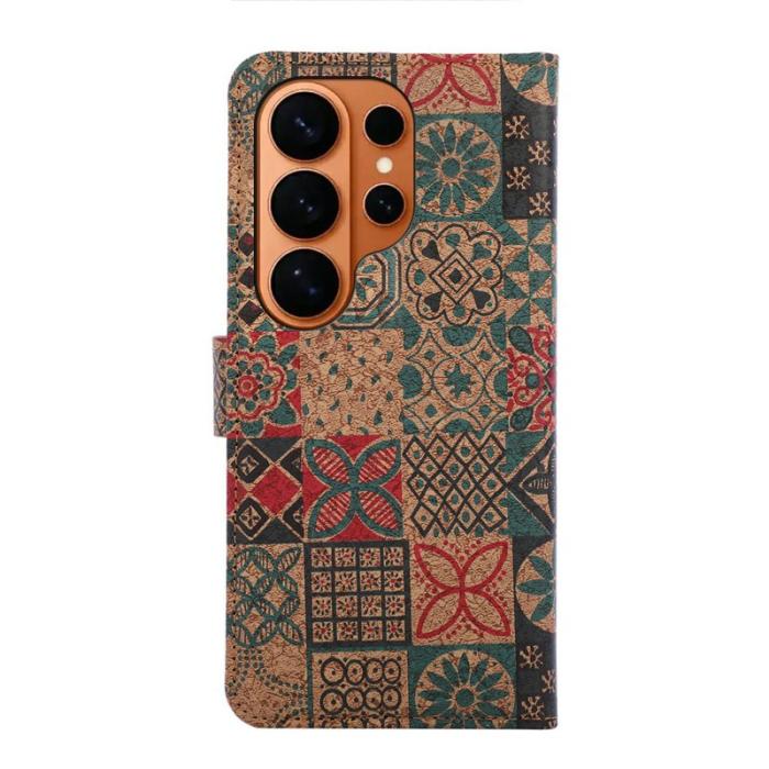 OEM - Plånboksfodral för Samsung Galaxy S26 Ultra Konstläder Ställ - Blommor