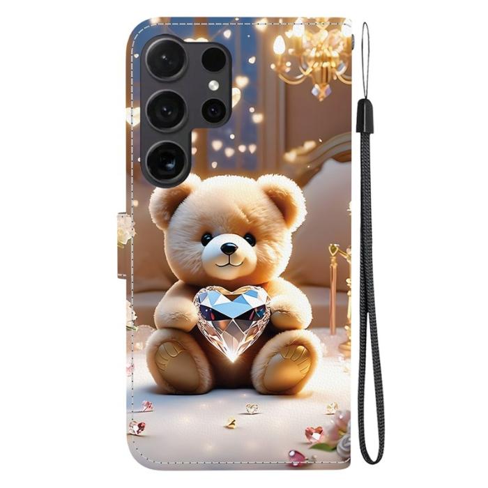 OEM - Plånboksfodral för Samsung Galaxy S26 Ultra Konstläder Ställ - Diamond Bear