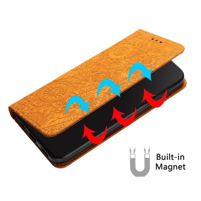 OEM - Plånboksfodral för Samsung Galaxy S26 Ultra Konstläder Ställ - Gul