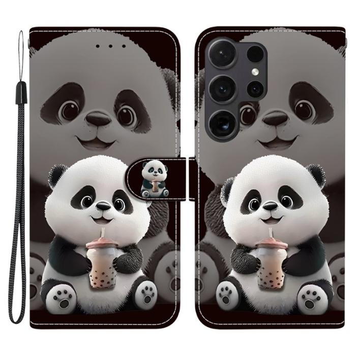 OEM - Plånboksfodral för Samsung Galaxy S26 Ultra Konstläder Ställ - Mjölk Te Panda