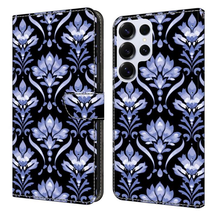 OEM - Plånboksfodral för Samsung Galaxy S26 Ultra Konstläder Stativ - Blommönster