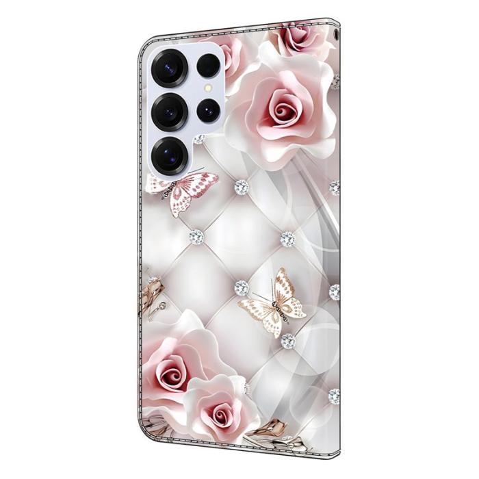 OEM - Plånboksfodral för Samsung Galaxy S26 Ultra Konstläder Stativ - Rosa Butterfly