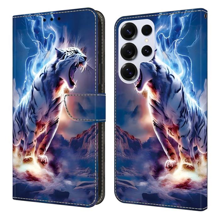 OEM - Plånboksfodral för Samsung Galaxy S26 Ultra Konstläder Stativ - Thunder Tiger