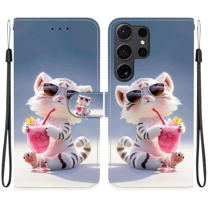OEM - Plånboksfodral för Samsung Galaxy S26 Ultra Konstläder - Tecknad Tiger