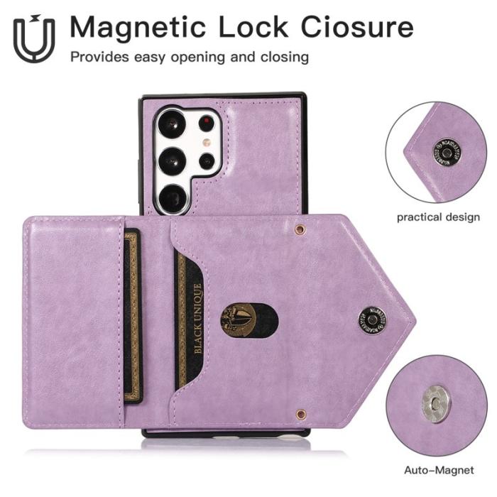 OEM - Mobilfodral för Samsung Galaxy S26 Ultra Konstläder + TPU - Lila