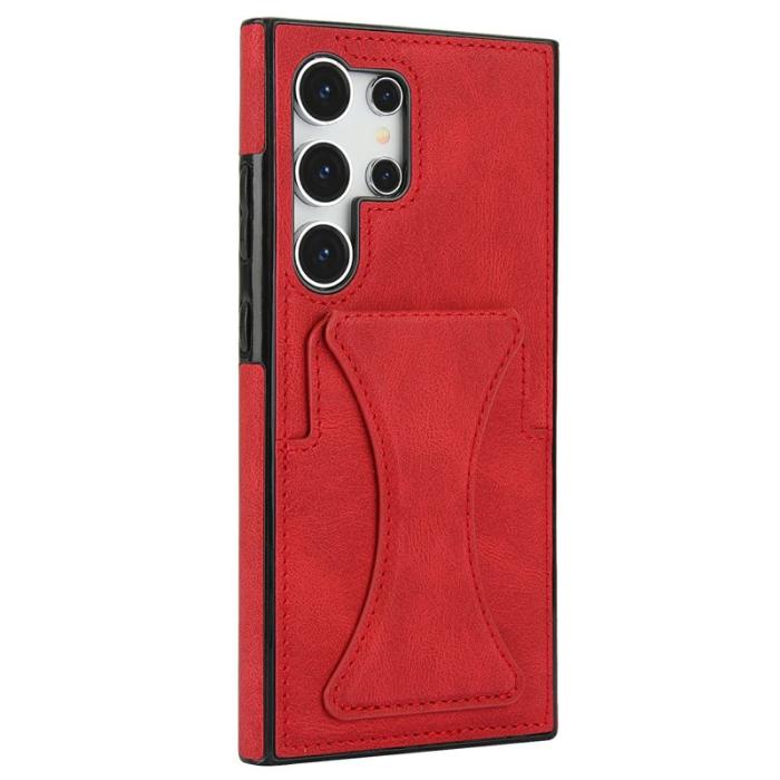 OEM - Mobilfodral för Samsung Galaxy S26 Ultra Konstläder + TPU - Röd