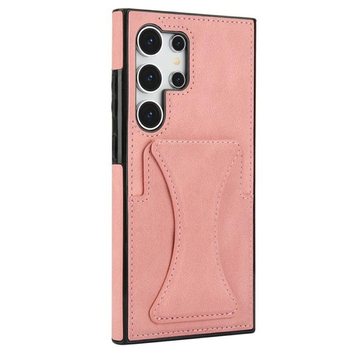 OEM - Mobilfodral för Samsung Galaxy S26 Ultra Konstläder + TPU - Rosa