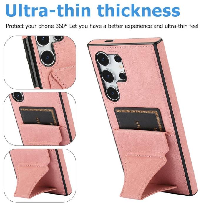 OEM - Mobilfodral för Samsung Galaxy S26 Ultra Konstläder + TPU - Rosa