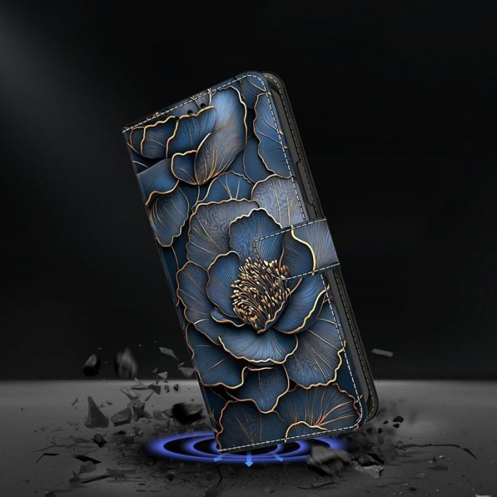 OEM - Plånboksfodral för Samsung Galaxy S26 Ultra Fällbart Ställ - Blå Guld Pion