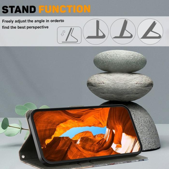 OEM - Plånboksfodral för Samsung Galaxy S26 Ultra Fällbart Ställ - Pentagram - Svart