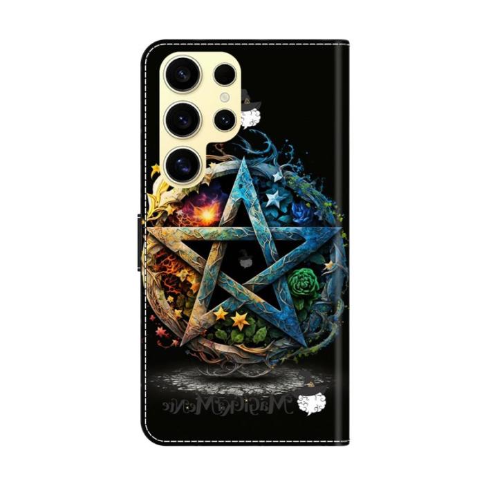 OEM - Plånboksfodral för Samsung Galaxy S26 Ultra Fällbart Ställ - Pentagram - Svart