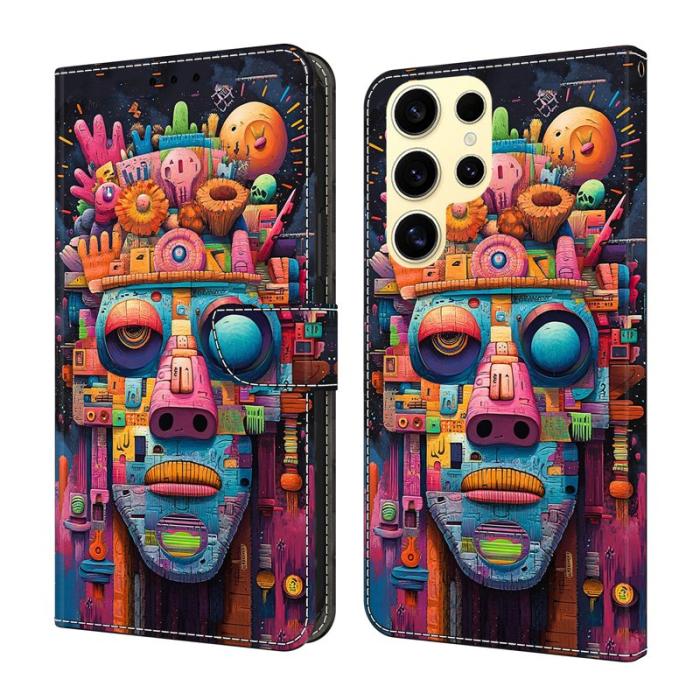 OEM - Plånboksfodral för Samsung Galaxy S26 Ultra Fällbart Stativ Konstläder Graffiti