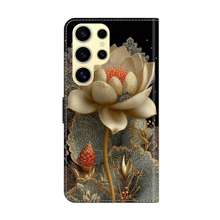 OEM - Plånboksfodral för Samsung Galaxy S26 Ultra Fällbart Stativ Konstläder Guld