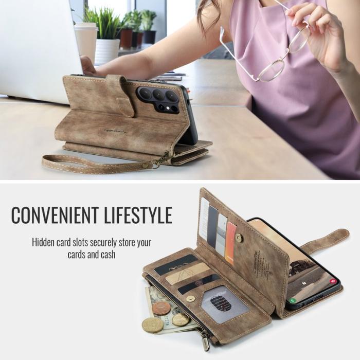 Caseme - CaseMe Mobilfodral för Samsung Galaxy S26 Ultra Flera kortfack Konstläder - Brun