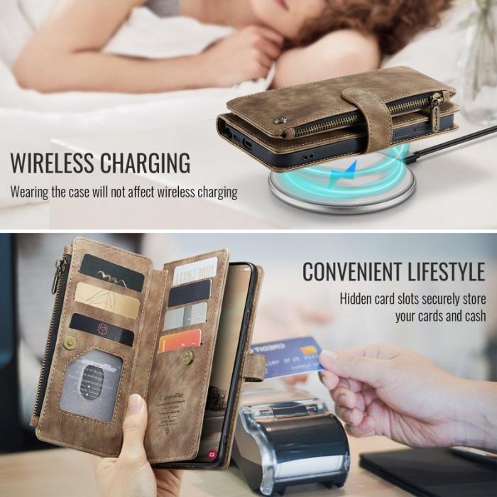 Caseme - CaseMe Mobilfodral för Samsung Galaxy S26 Ultra Flera kortfack Konstläder - Brun