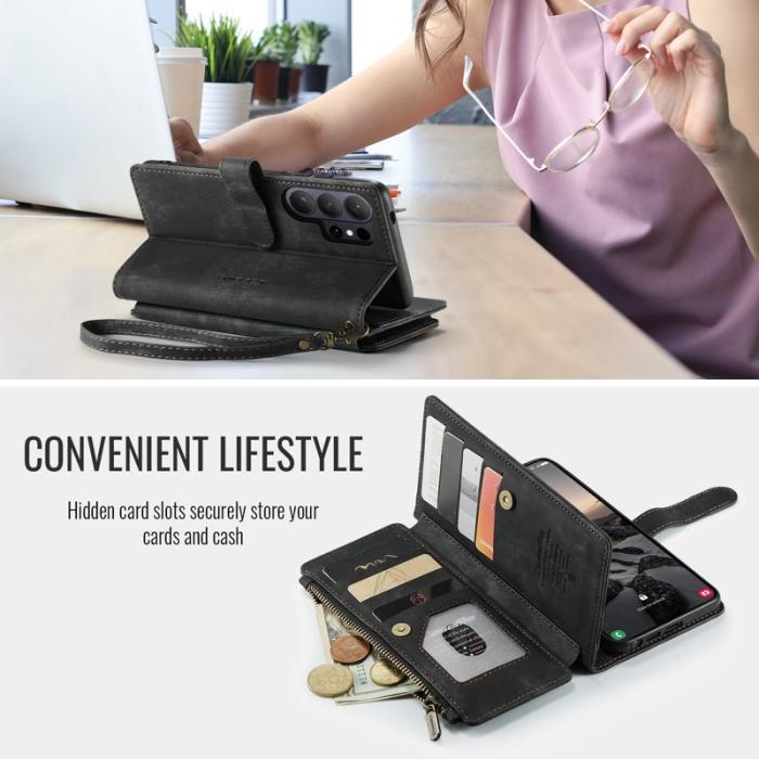 Caseme - CaseMe Mobilfodral för Samsung Galaxy S26 Ultra Flera kortfack Konstläder Svart