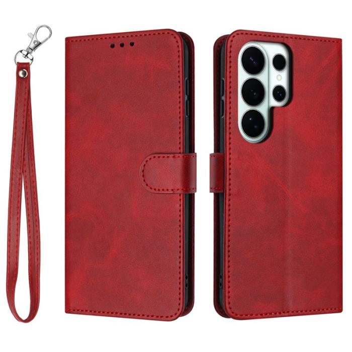 OEM - Plånboksfodral för Samsung Galaxy S26 Ultra Flip Stand Konstläder - Röd