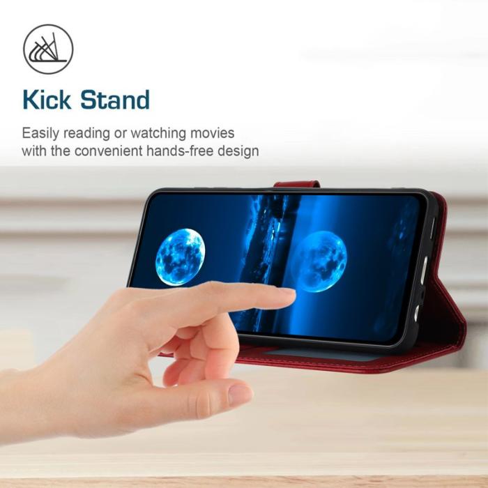 OEM - Plånboksfodral för Samsung Galaxy S26 Ultra Flip Stand Konstläder - Röd