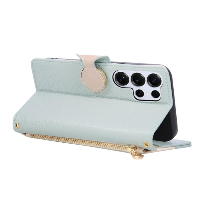 OEM - Plånboksfodral för Samsung Galaxy S26 Ultra Fodral med dragkedja TPU - Grön