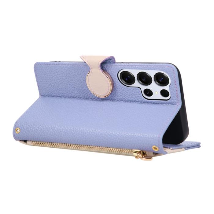 OEM - Plånboksfodral för Samsung Galaxy S26 Ultra Fodral med dragkedja TPU - Lila