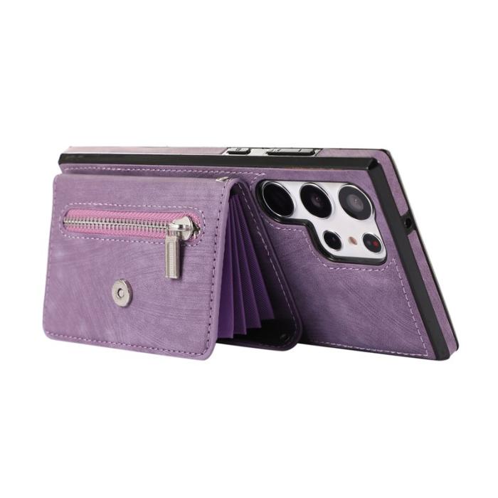 OEM - Mobilfodral för Samsung Galaxy S26 Ultra Kickstand Card Slot - Lila