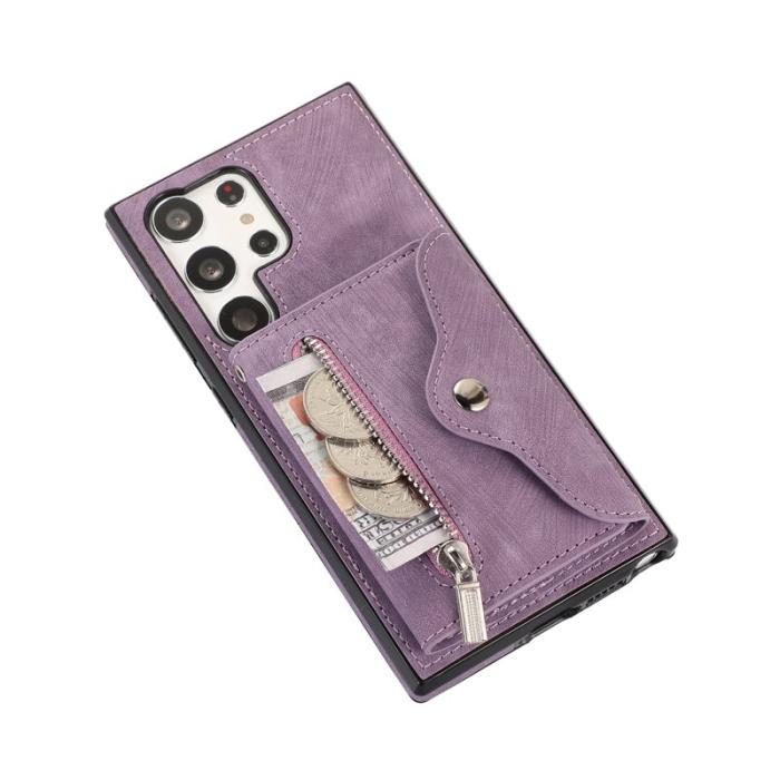 OEM - Mobilfodral för Samsung Galaxy S26 Ultra Kickstand Card Slot - Lila