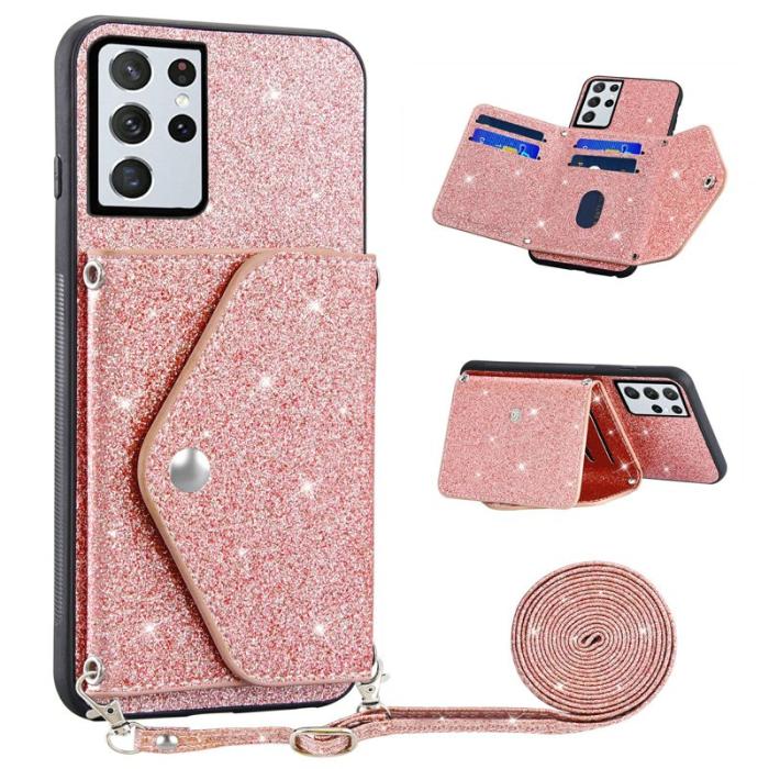 OEM - Mobilfodral för Samsung Galaxy S26 Ultra Kickstand Card Slot - Rosa